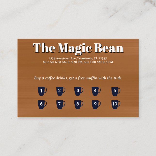 Coffee Customer Rewards Card (Front)