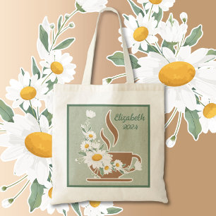 Coffee & Daisies Tote Bag