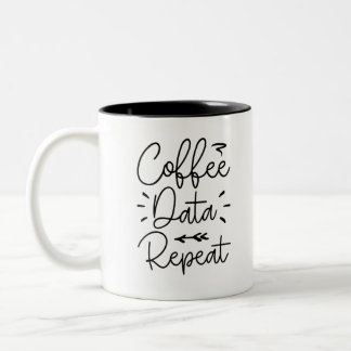Coffee Data Repeat Two-Tone Coffee Mug