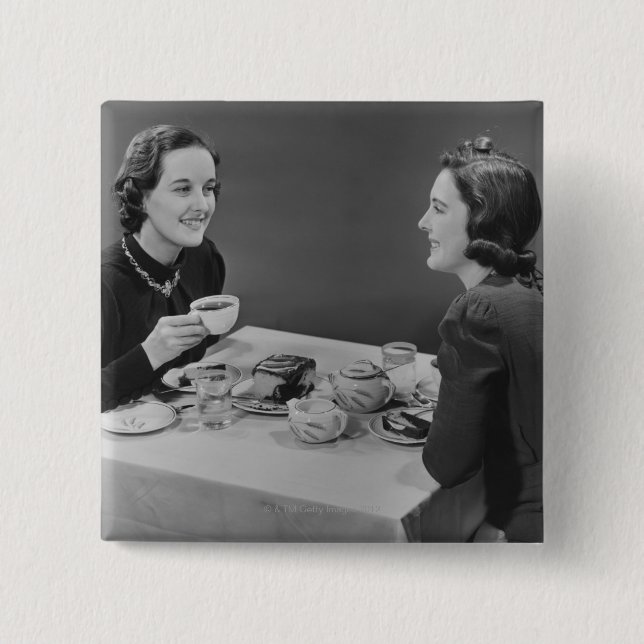 Coffee Date 15 Cm Square Badge (Front)