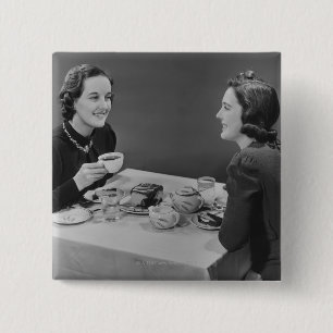 Coffee Date 15 Cm Square Badge