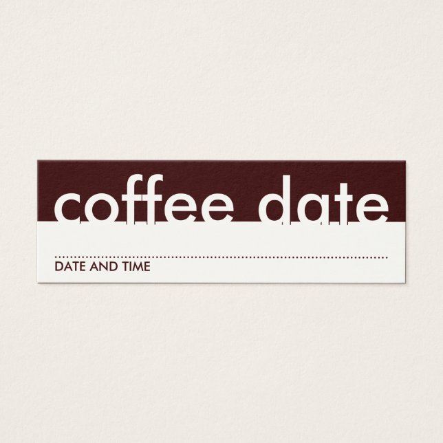 coffee date appointment card (Front)