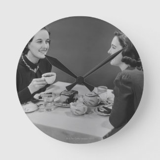 Coffee Date Round Clock