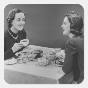 Coffee Date Square Sticker