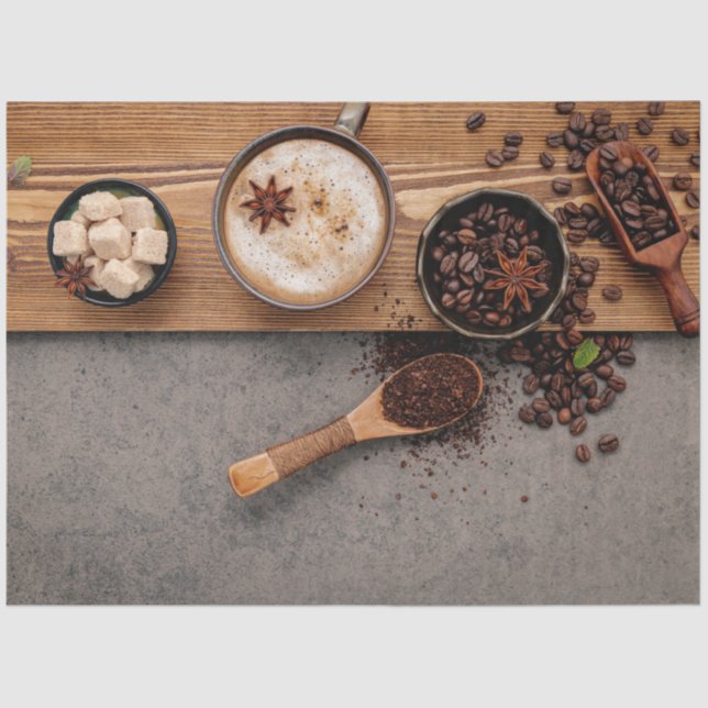 Coffee Decoupage Tissue Paper (Front)