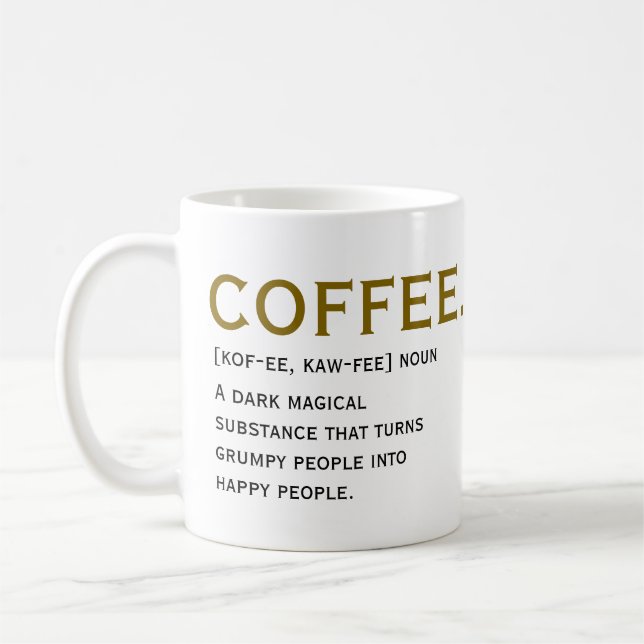 Coffee Definition – Funny Dictionary-Style  Mug (Left)