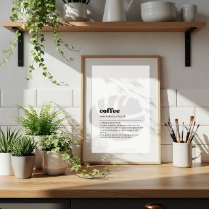 Coffee Definition Poster Dictionary Style
