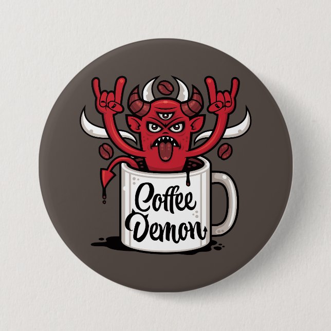 Coffee Demon 7.5 Cm Round Badge (Front)
