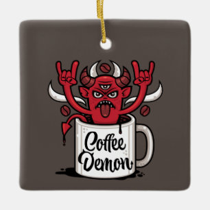 Coffee Demon Ceramic Ornament