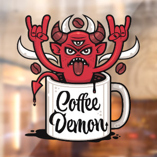Coffee Demon Window Cling