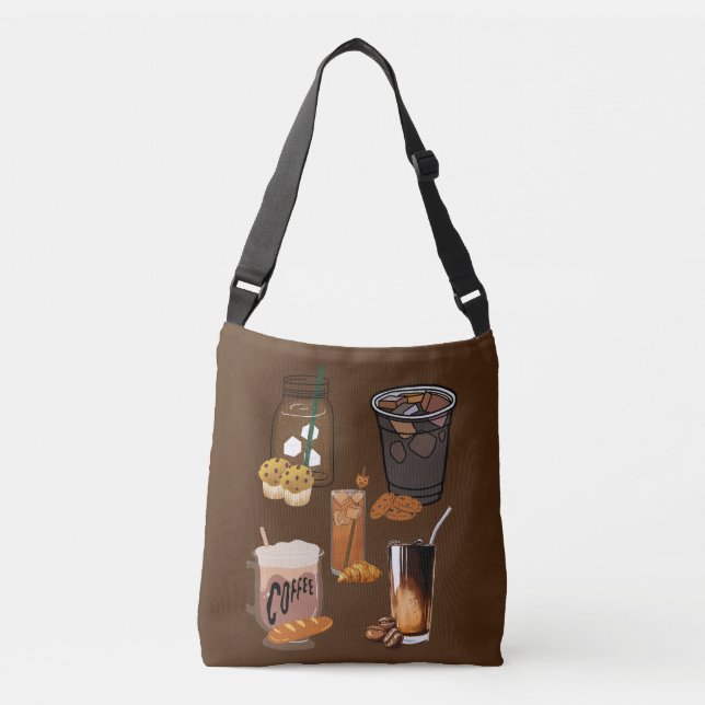 coffee design  crossbody bag (Front)