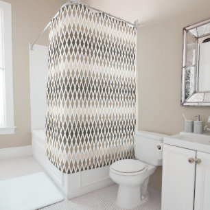 Coffee Diamond Ombre Shower Curtain