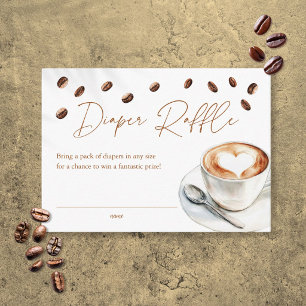 Coffee Diaper Raffle Baby Shower Enclosure Card