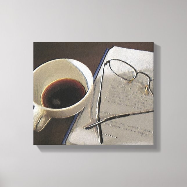 Coffee Digital Oil on Canvas Print (Front)