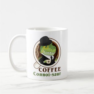 Coffee Dinosaur Connoi-Saur Funny Coffee Drinker Mug