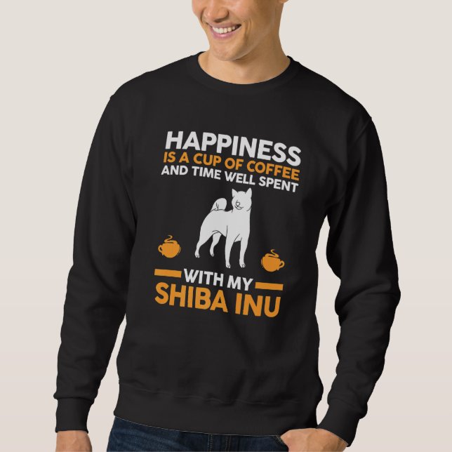 Coffee Dog Shiba Inu Sweatshirt (Front)