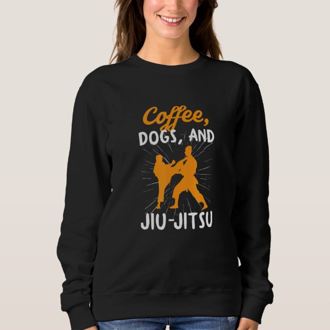 Coffee Dogs Jiu Jitsu Grappling Instructors Sweatshirt (Front)