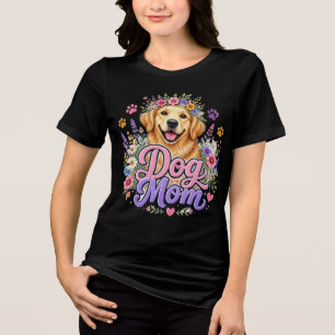 Coffee Dogs Repeat Funny Dog Lover Design Tri-Blend Shirt