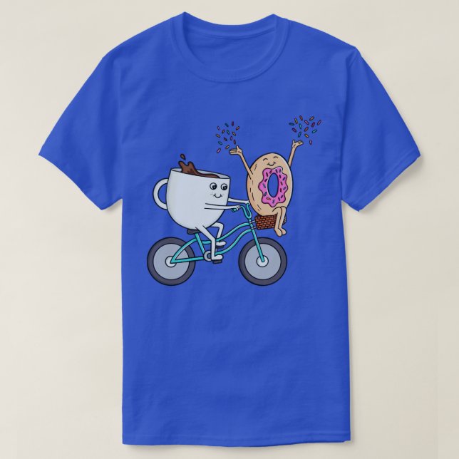 Coffee doughnut and bike T-Shirt (Design Front)