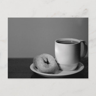Coffee & doughnuts postcard