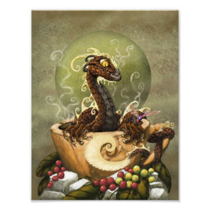 Coffee Dragon 8.5x11 Print