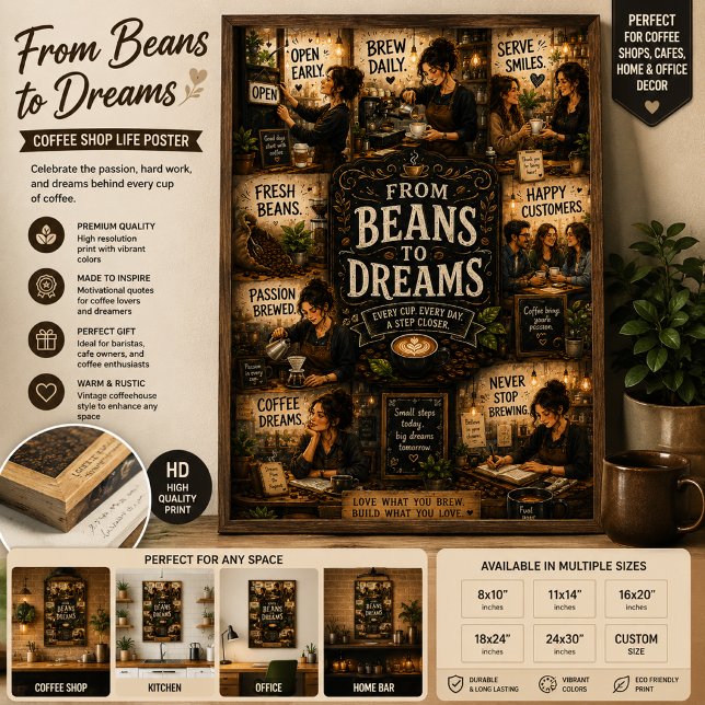 Coffee Dreams Vintage Poster (Creator Uploaded)