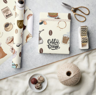 Coffee drink espresso cappuccino latte cute wrapping paper
