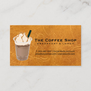 Coffee Drink in a Cup   Barista Business Card