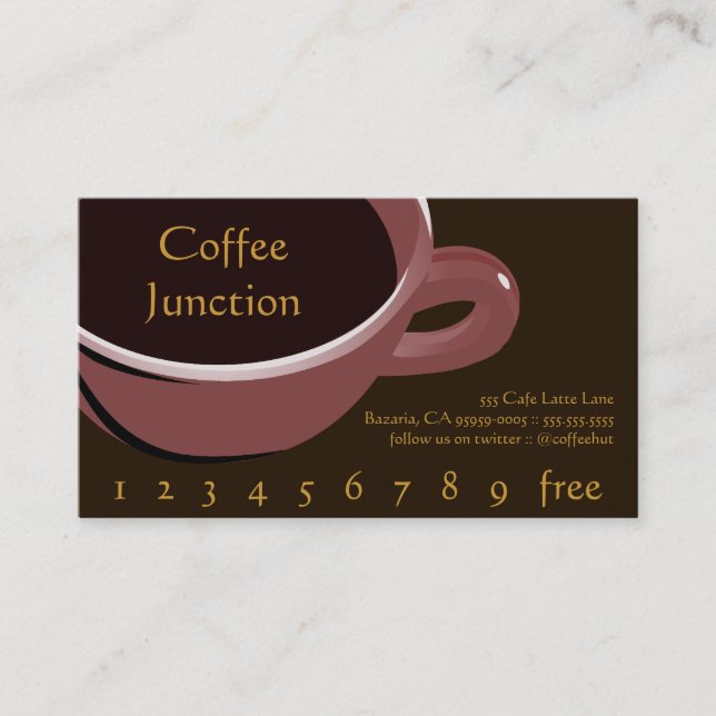 Coffee Drink Punch / Loyalty Card (Front)