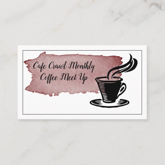 Coffee Drinkers Monthly Meet Up Members Card (Front)