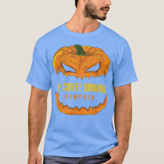 Coffee Drinking Pumpkin Matching Family Group Hall T-Shirt
