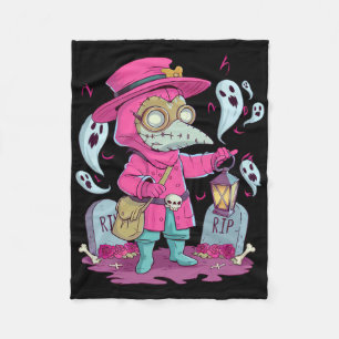 Coffee Drinking Skeleton Lazy Diy Halloween Costum Fleece Blanket