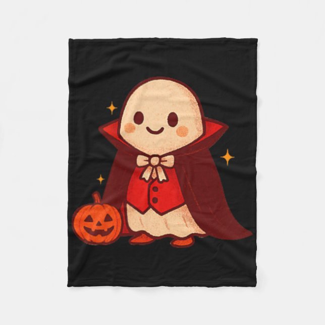 Coffee Drinking Skeleton Pumpkin Halloween Costume Fleece Blanket (Front)