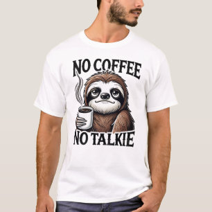 Coffee drinking sloth design T-Shirt