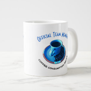 Coffee Drinking Team Typography   Cup and Saucer