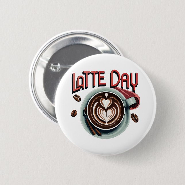 Coffee Drinks 6 Cm Round Badge (Front & Back)