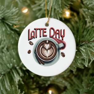 Coffee Drinks Ceramic Tree Decoration