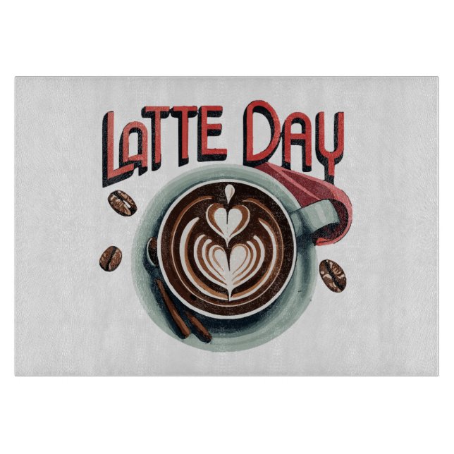 Coffee Drinks Cutting Board (Front)