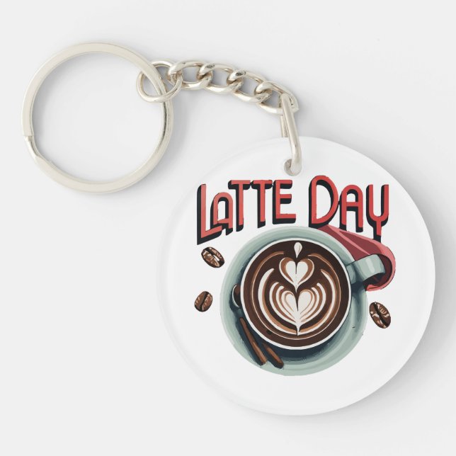 Coffee Drinks Key Ring (Front)
