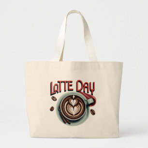 Coffee Drinks Large Tote Bag
