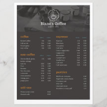 Coffee drinks list