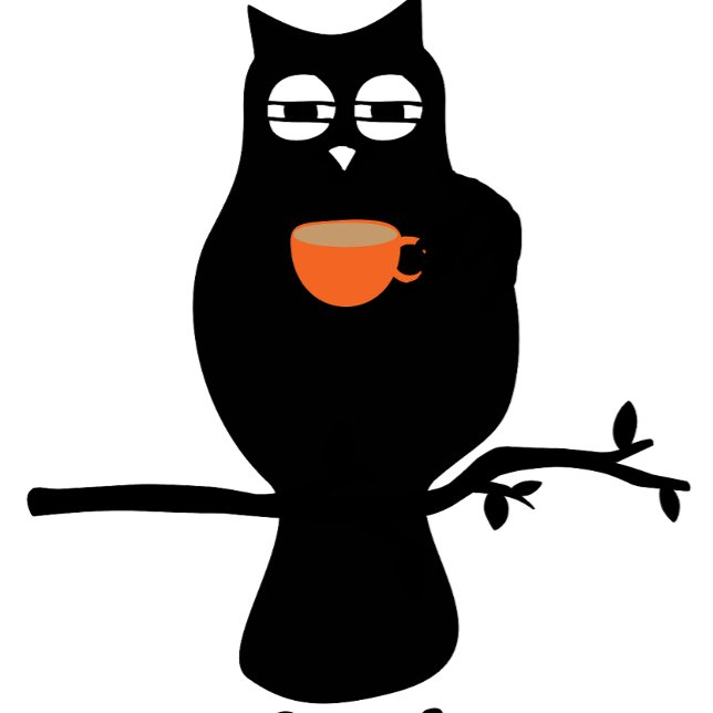 Coffee Droopy Eyed Owl Long Apron (Creator Uploaded)