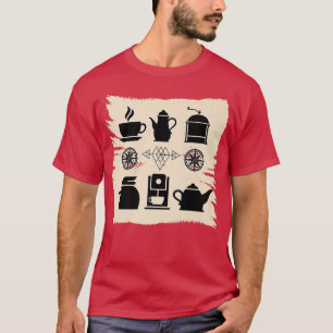 Coffee Elements Barista Coffee Maker Foodie Coffee T-Shirt