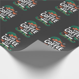 Coffee Elf Christmas Funny Caffeine Xmas Lovers   Wrapping Paper