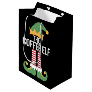 Coffee Elf Family Matching Group Christmas Medium Gift Bag