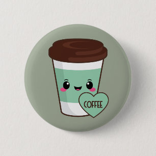 Coffee Emoji Lover 6 Cm Round Badge