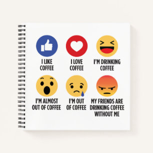 Coffee Emojis Notebook