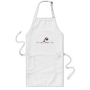 Coffee Equals Happy Mood Minimalist Art Long Apron