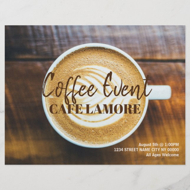 Coffee Event Cafe Coffee Shop Flyer (Front)