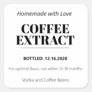 Coffee Extract Modern Label Sticker ZEX_001f
